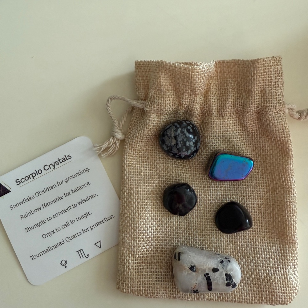 Scorpio Crystal Set with Pouch
